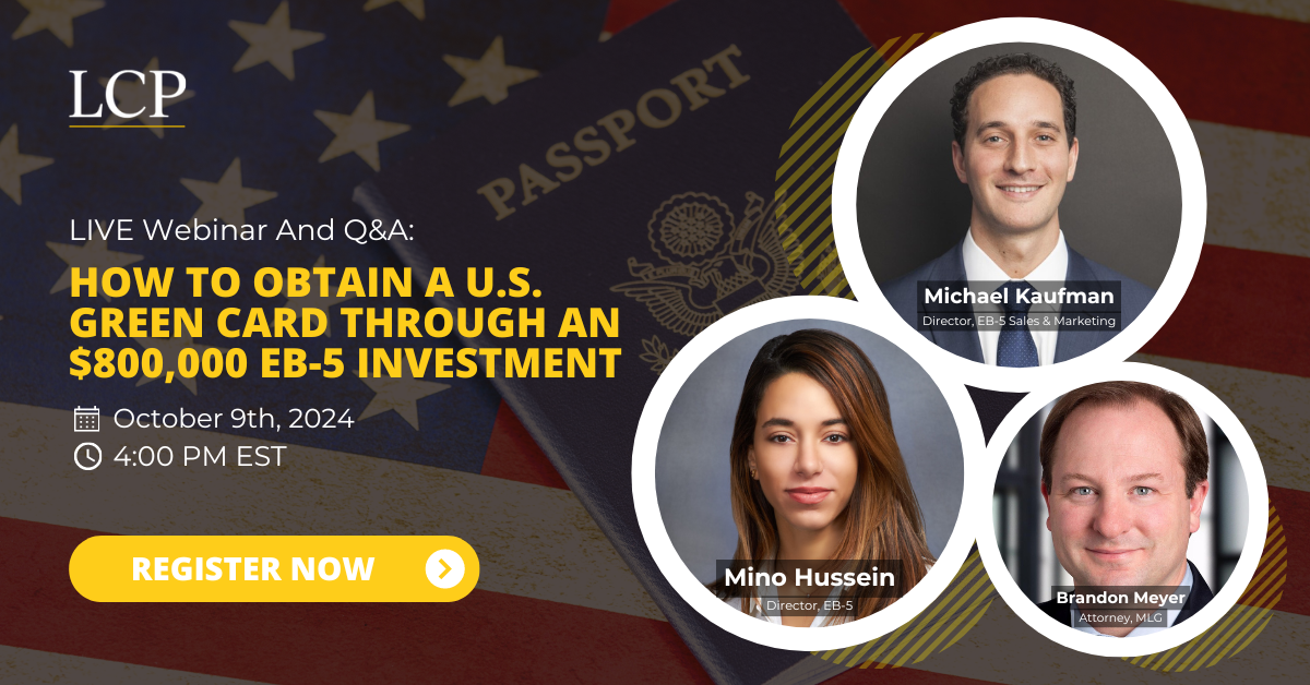 EB-5 Investment Live Webinar