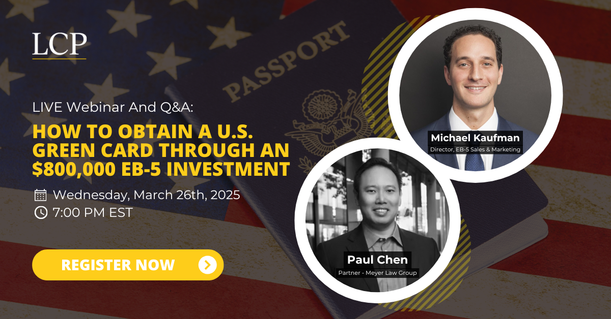 EB-5 Investment Live Webinar